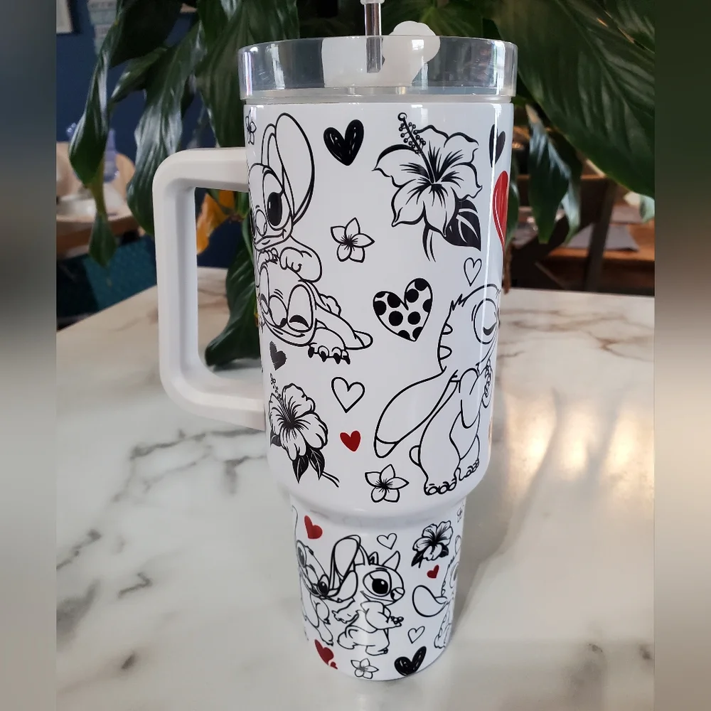 Stitch & Angel LOVE 40oz Traveler Tumbler 🎉sale